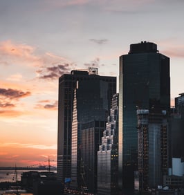 Image of City Skyline at Sunset