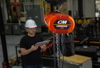Image of man standing behind CM Lodestar Equipment