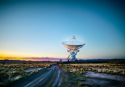 White Radar Telescope on Grass Field