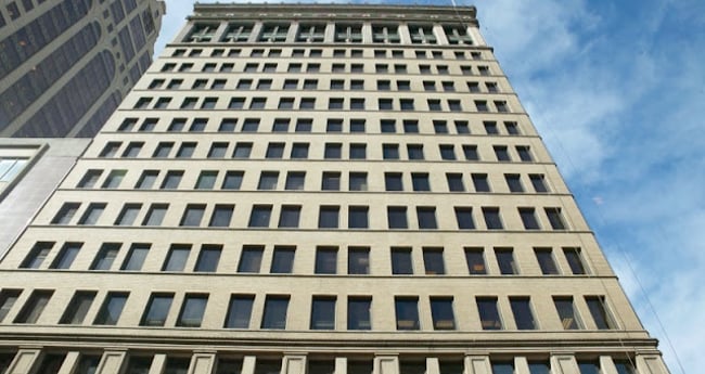 Image looking up at CityCenter Building