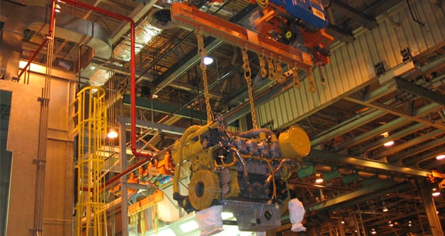 Image of customized crane system on celling 