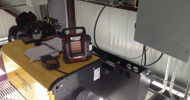 Image of IMPULSE•VG+ crane control drives and radio remote controls on desk