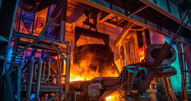 Photo of Steel Furnace with Fire