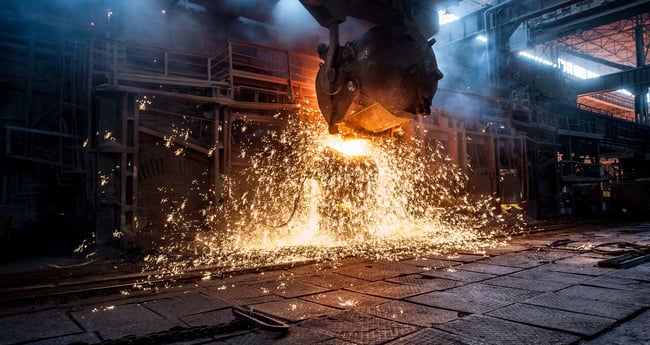 Image of Crane working on Steel Manufacturing Plant