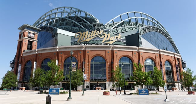 Image of front of Milwaukee Brewers Baseball park