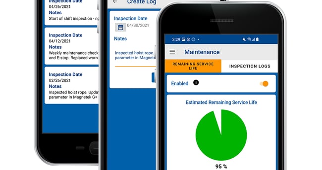 Intelli-Connect Mobile+ Application Shown on Three Different Phone Screens