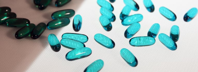 Image of Blue Pills on Table