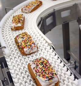 Image of Conveyor moving food down line