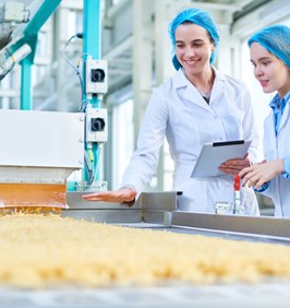 Workers at Food Manufacturing Plant