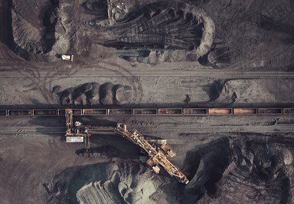 Overhead Image of Mining Operation