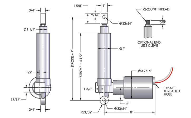 HSPB Series Dimensions